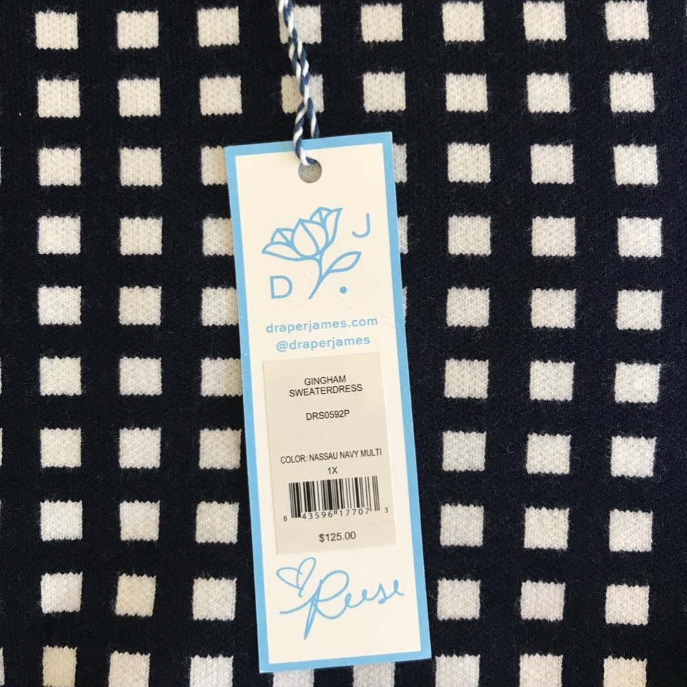 NWT Draper James Gingham Sweaterdress 1X - Picture 5 of 7